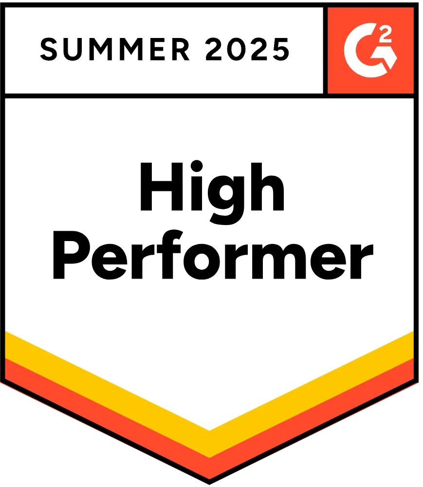 G2's High Performer Badge in Spring 2023
